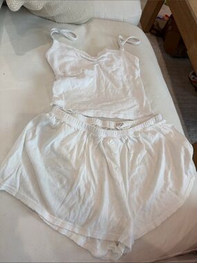 Form white boxer shorts and camisole!